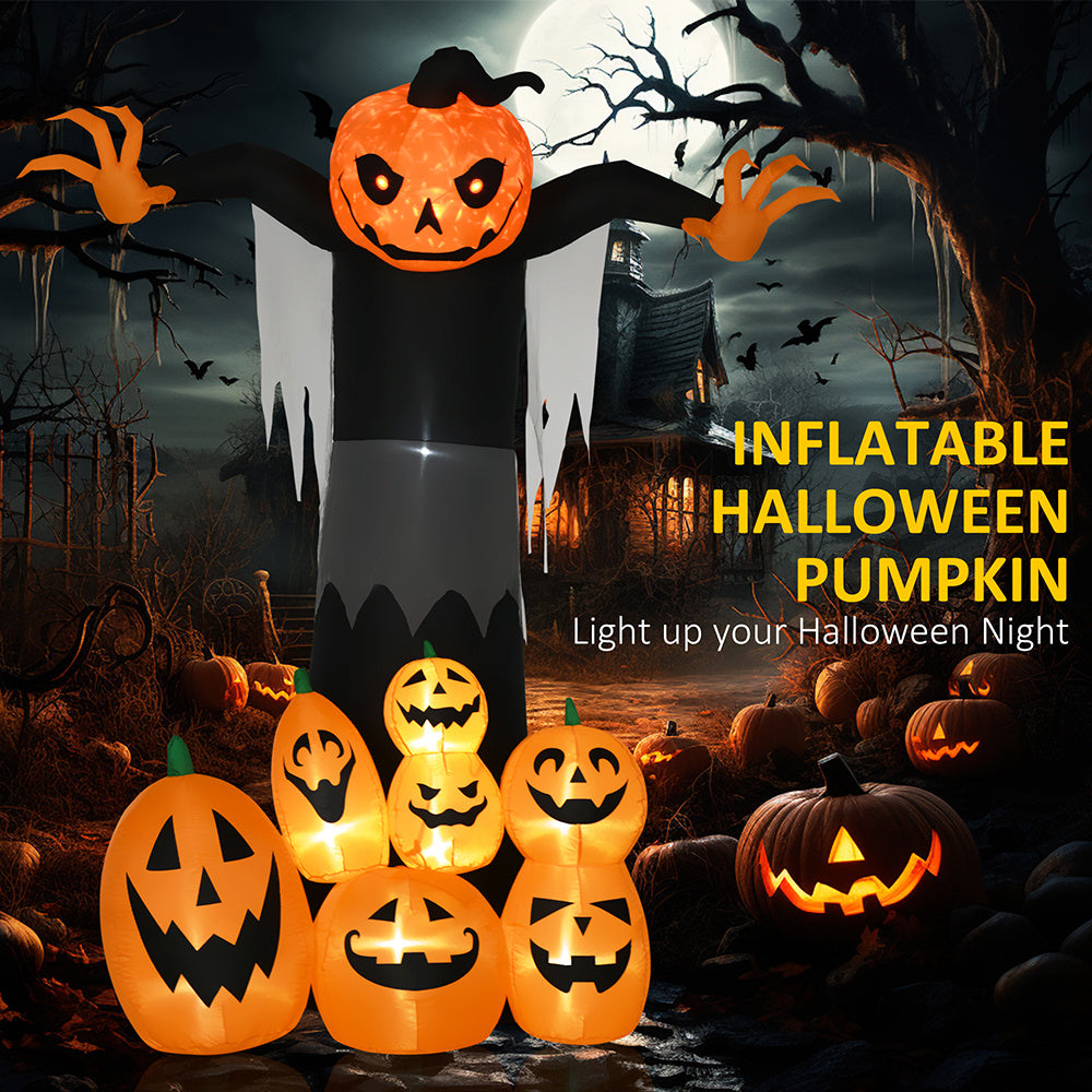 9ft Halloween Inflatable | Outdoor Decorations "Pumpkin/Ghost"