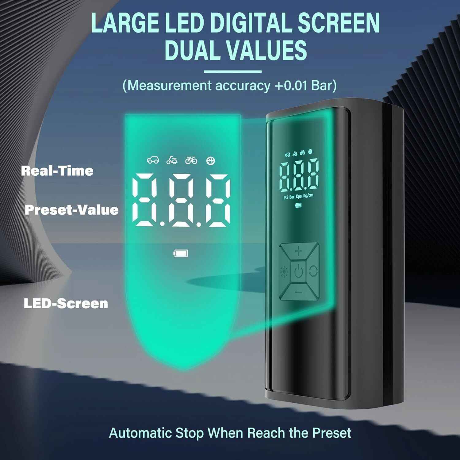 Portable tire Inflator | 150 psi with led light | Nextdaytrend