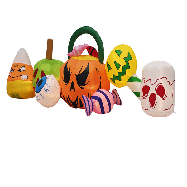 Halloween Inflatable Yard Decoration – Pumpkin & Ghost with LED Lights