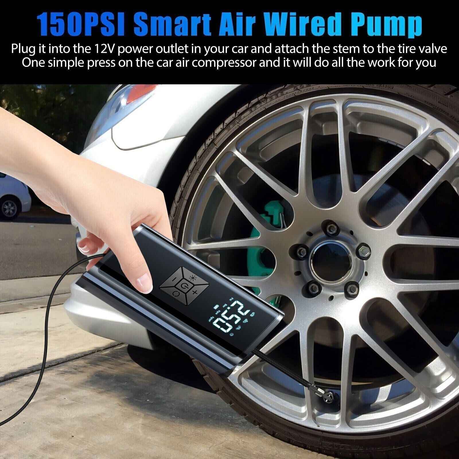 Portable tire Inflator | 150 psi with led light | Nextdaytrend