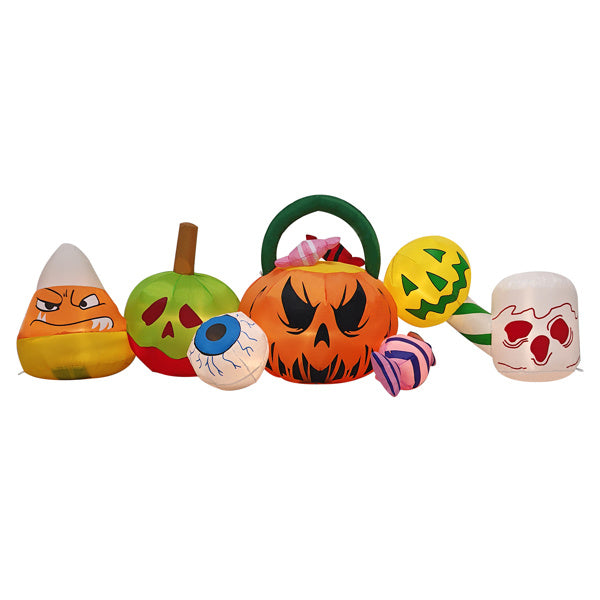 Halloween Inflatable Yard Decoration – Pumpkin & Ghost with LED Lights