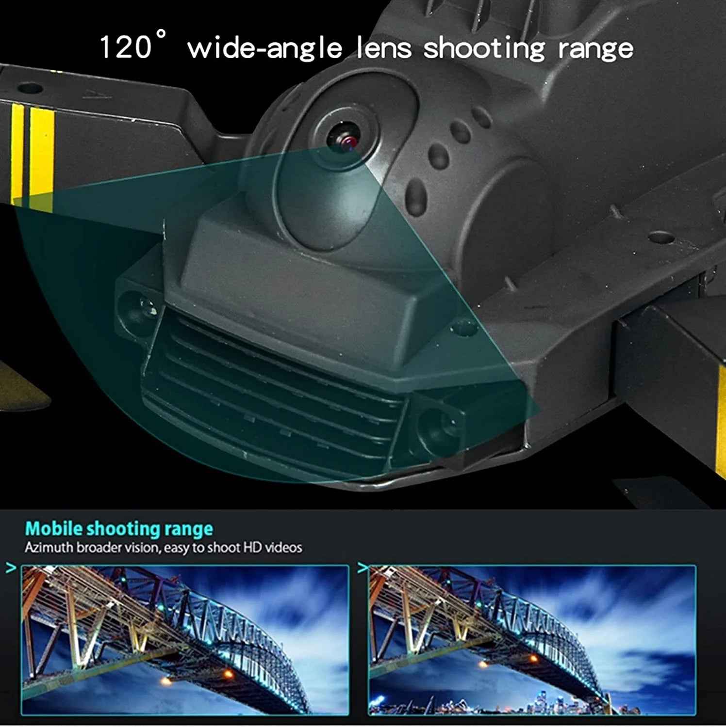 4K HD Dual Camera RC FPV WiFi Portable Wide Angle Foldable Quadcopter Drone