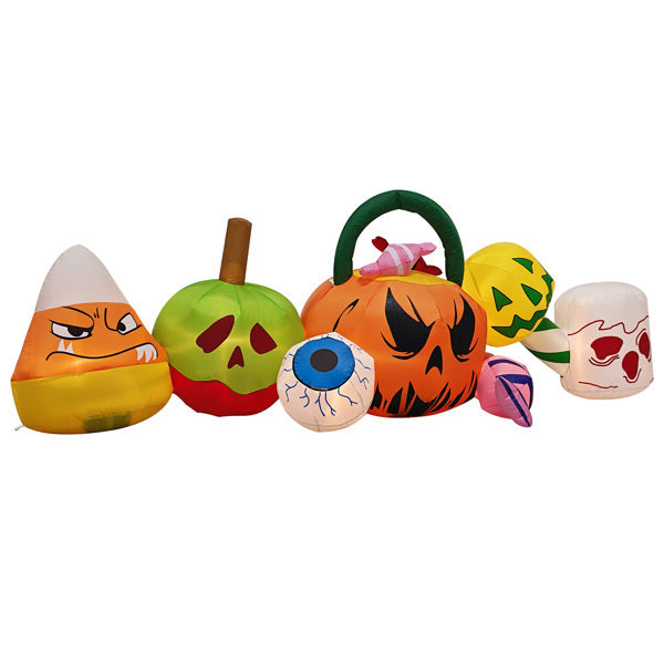Halloween Inflatable Yard Decoration – Pumpkin & Ghost with LED Lights