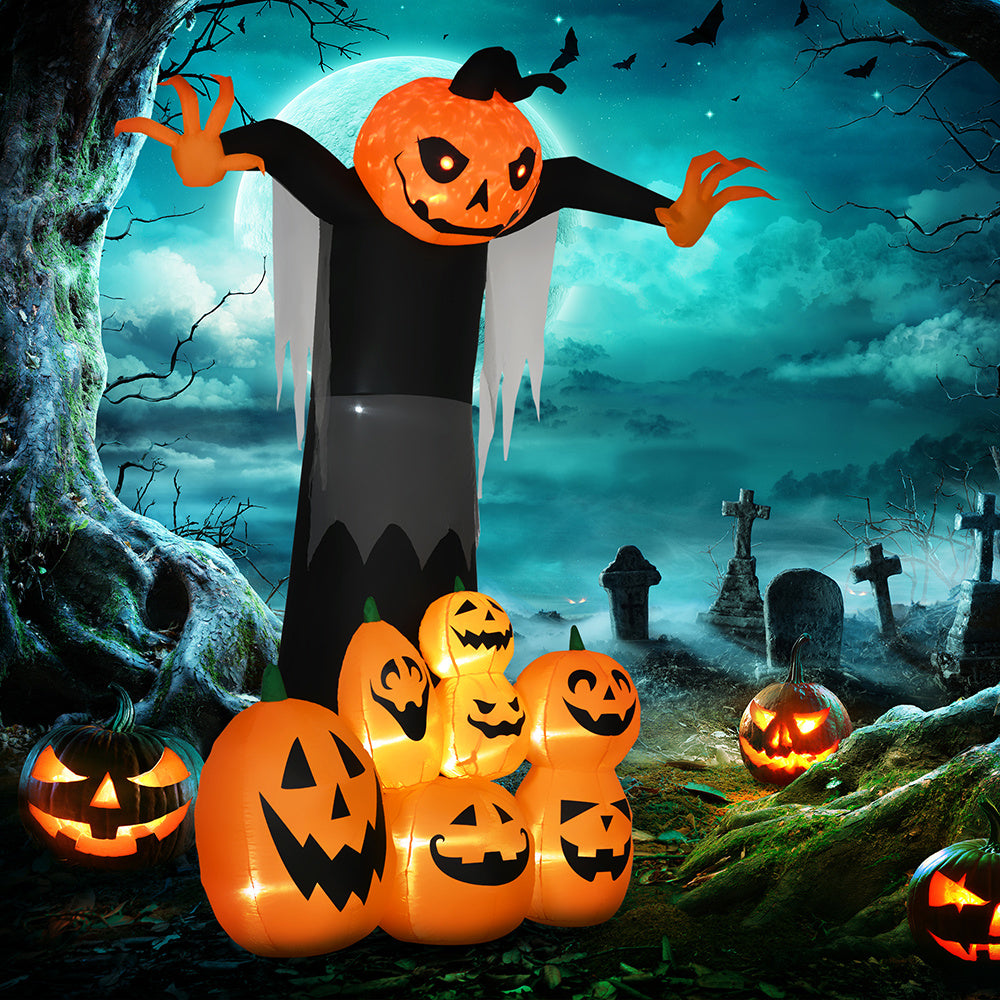 9ft Halloween Inflatable | Outdoor Decorations "Pumpkin/Ghost"